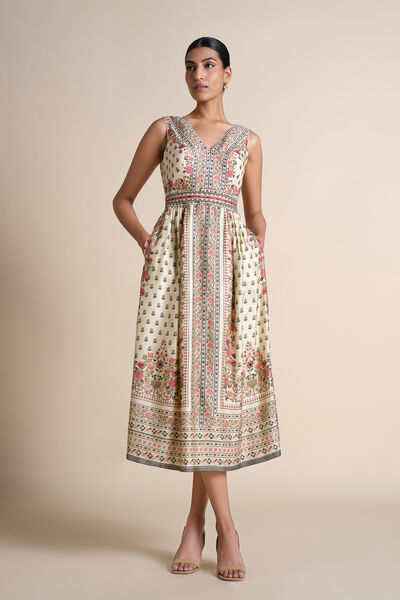 Celandine Silk Dress - Natural