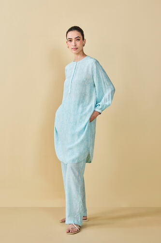 Tree Breeze Hand-block Printed Coord - Blue, Blue, image 6