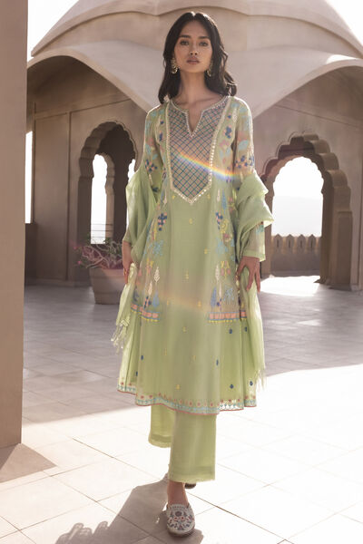 Arjana Kurta Set - Lime