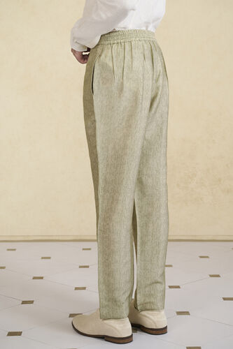 Sage Silk Trousers, Sage, image 4