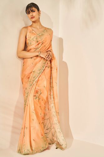 2 - Gamya Saree - Peach, image 2