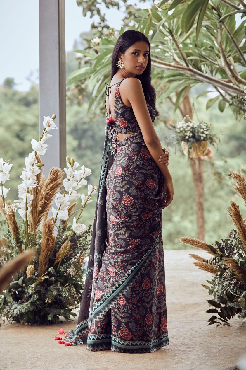 2 - Akasha Floral Saree, image 2