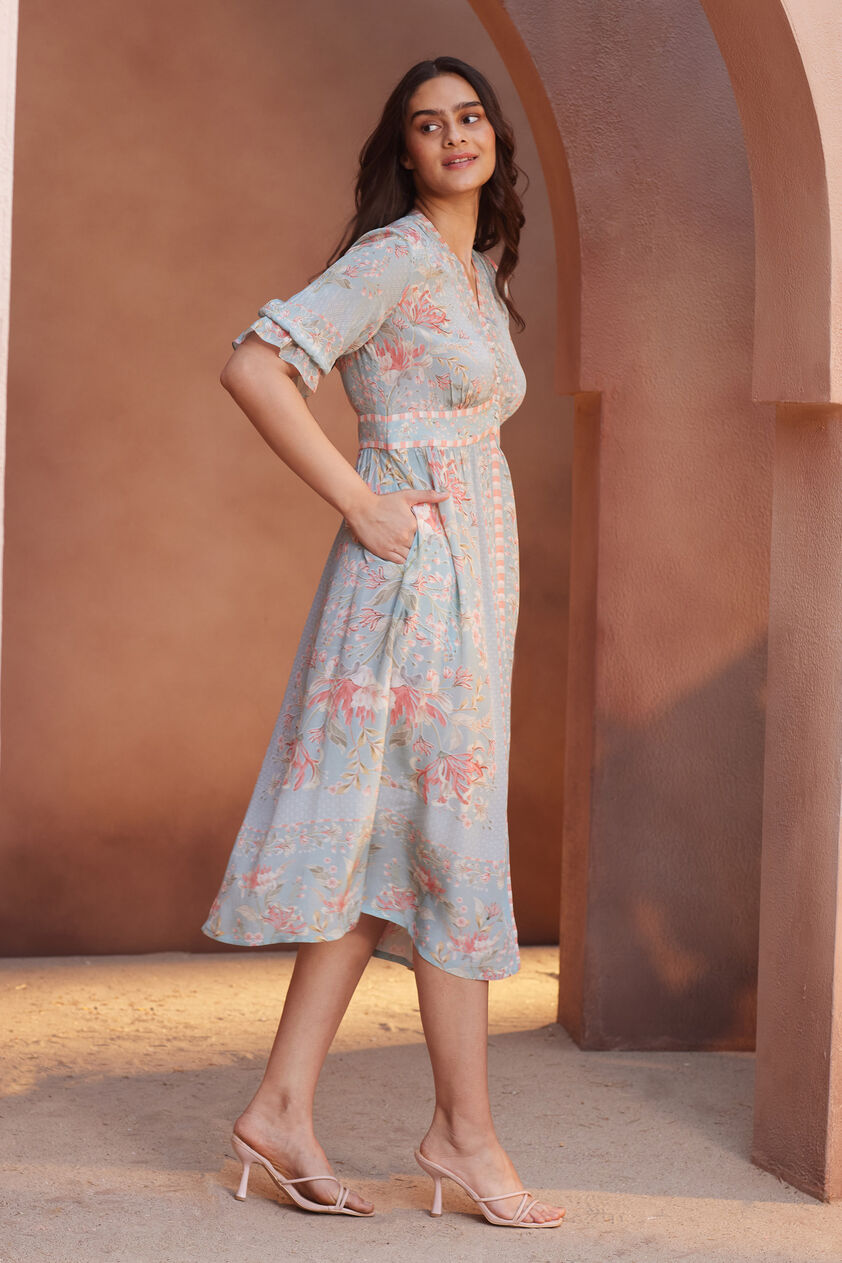 Alvaro Dress - Powder Blue, Powder Blue, image 2