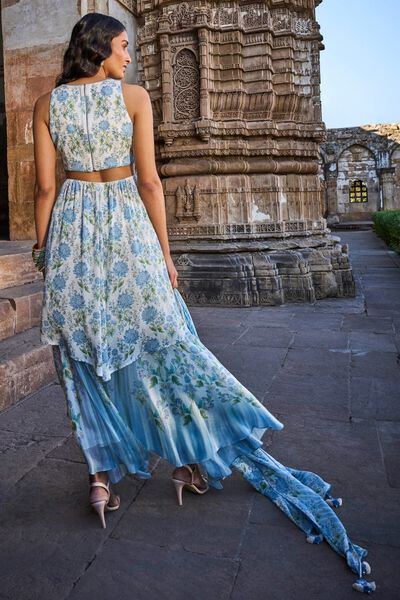 Samara Skirt Set - Blue