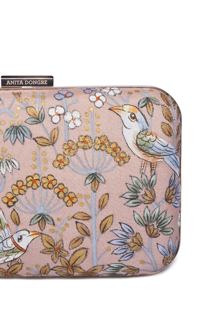Pichhwai Clutch - Flamingo Pink, Blush, image 9