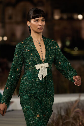 Rainfern Embroidered Applique Co-ord - Green, Green, image 3