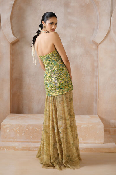 Verdalis Embroidered Skirt Set - Yellow