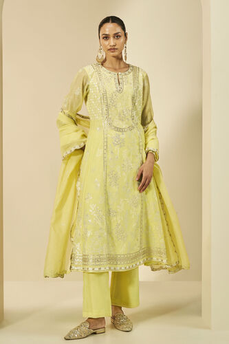 Belize Embroidered Mul Suit Set - Yellow, Yellow, image 1