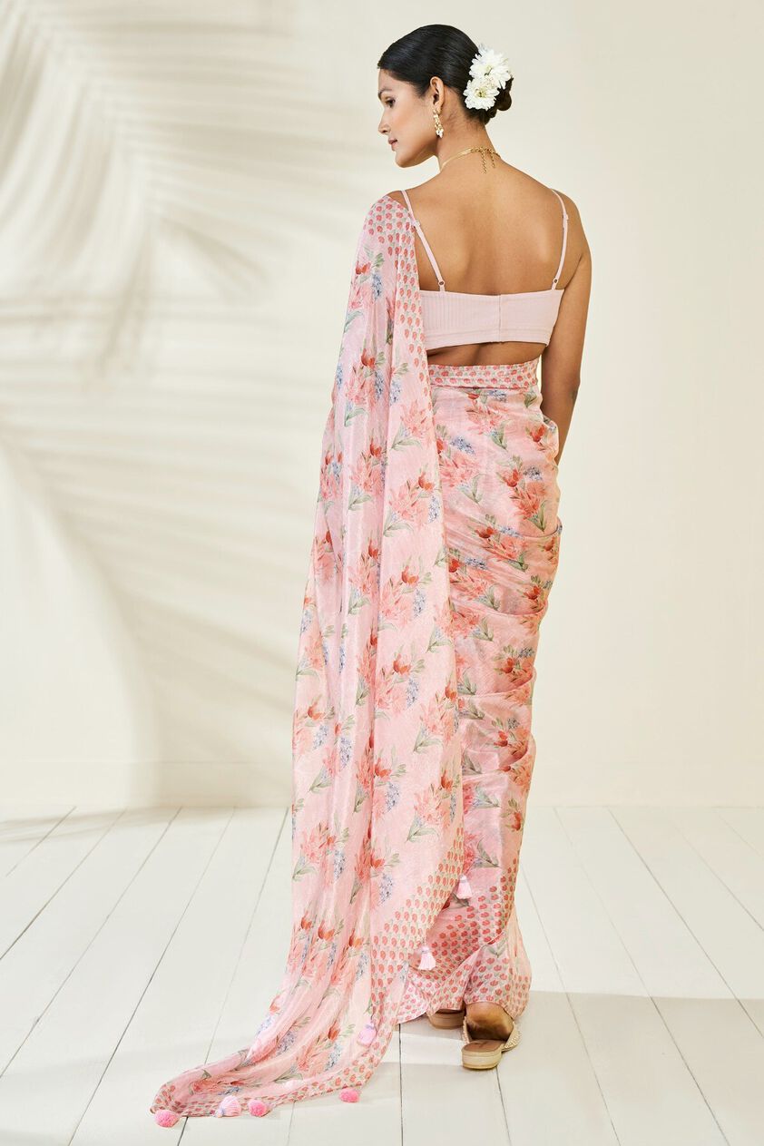 4 - Rimi Saree - Pink, image 4
