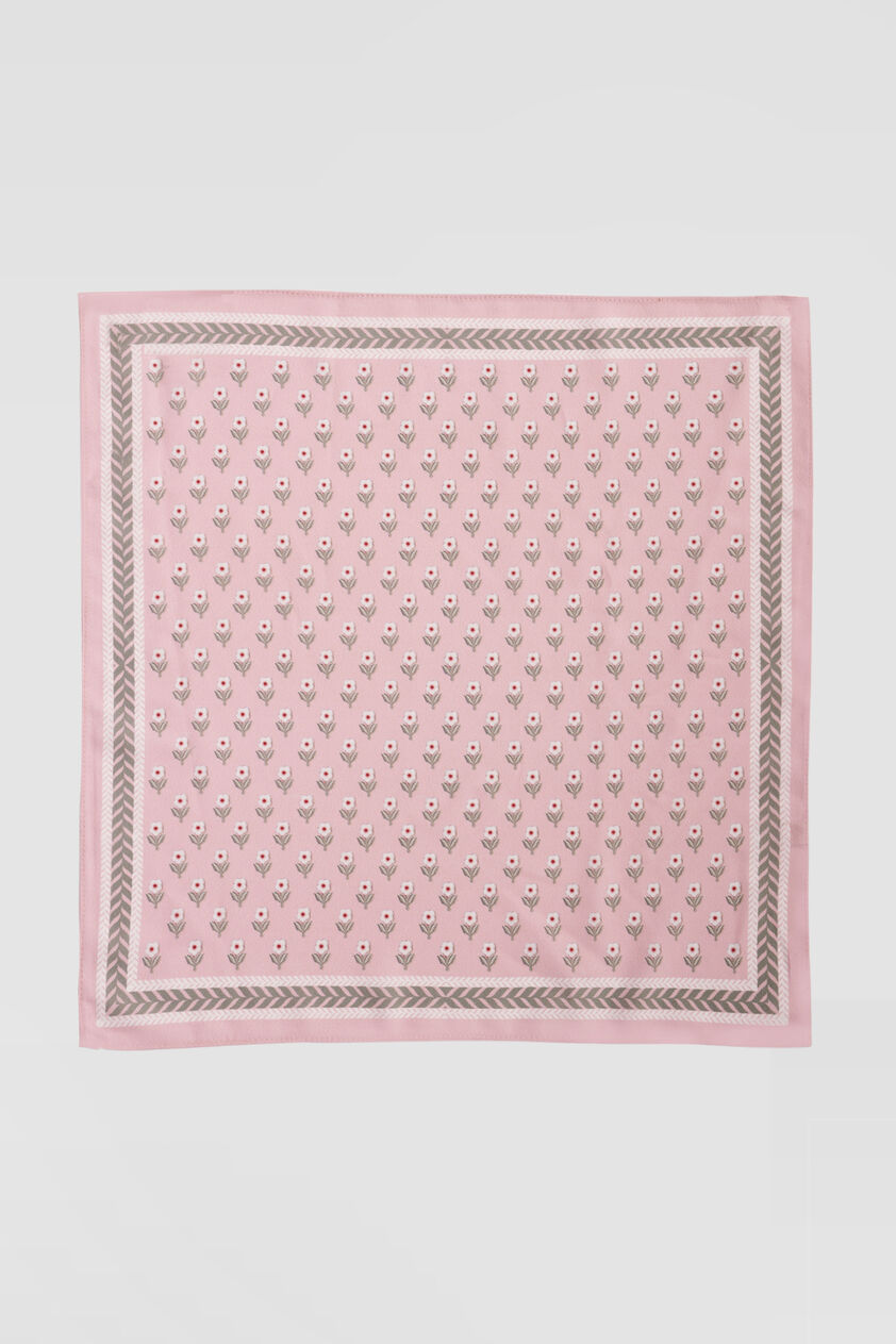 Baruni Pocket Square - Pink, Pink, image 1