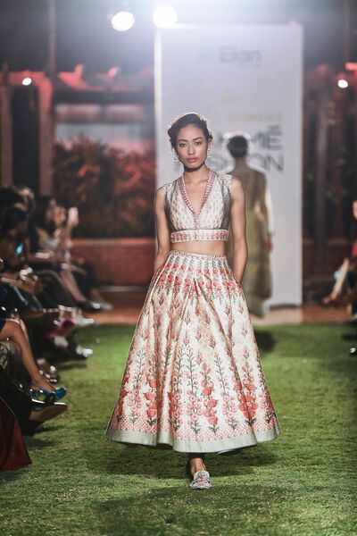 Varnika Crop Top and Skirt