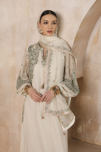 Mesfin Embroidered Mul Kaftan - Natural, Natural, image 4