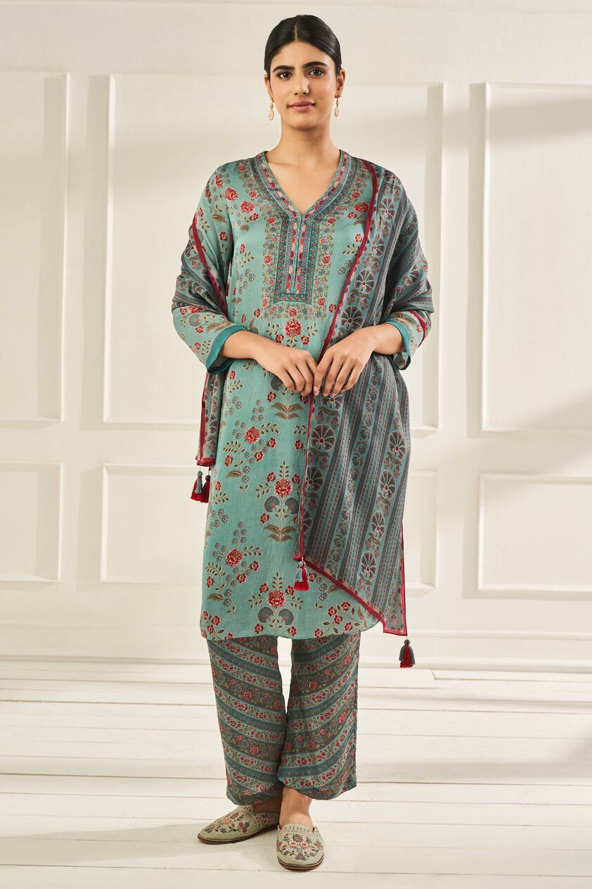 1 - Parthi Scarf – Soft Moss, image 1