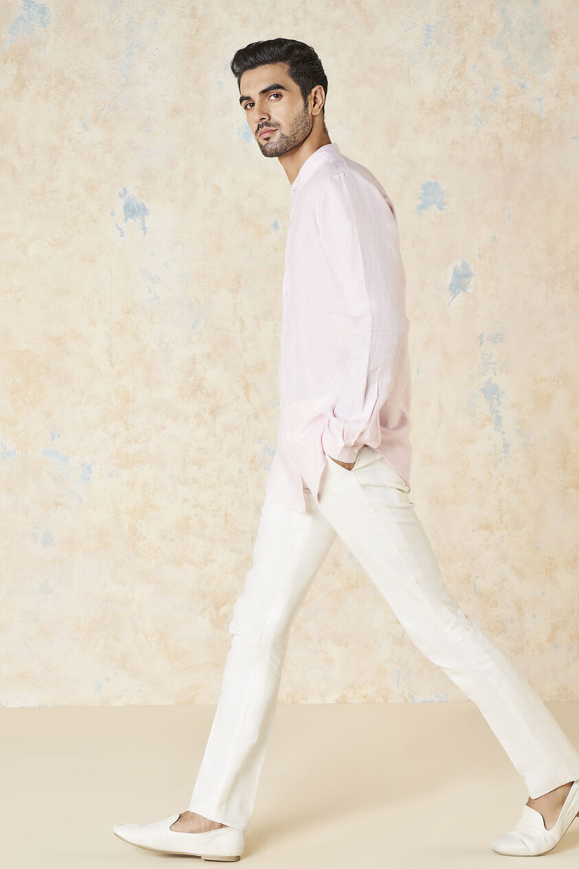 Anant Linen Shirt - Pink, Pink, image 2