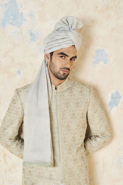 Akul Silk Safa - Sage