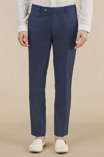 Navy Linen Trousers, Navy, image 1