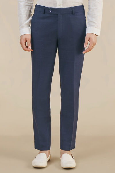 Navy Linen Trousers