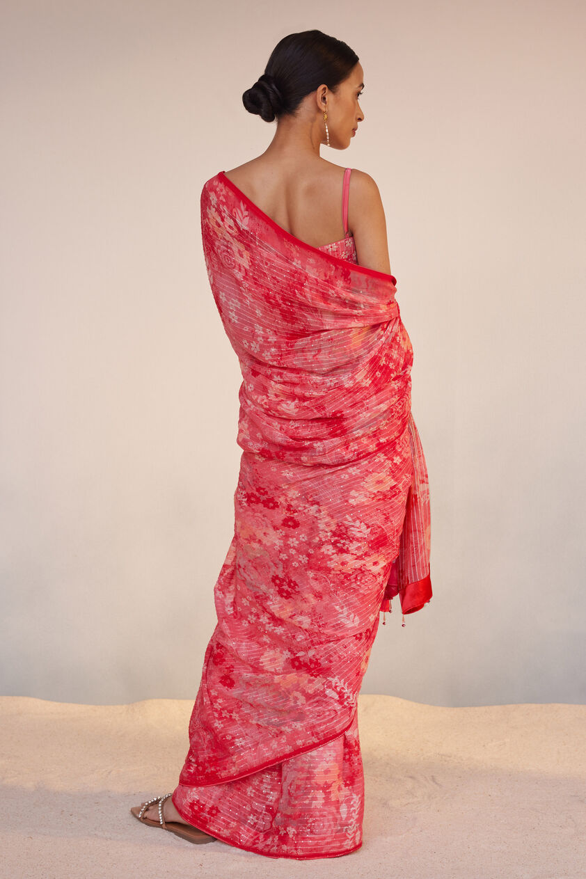 Rosalba Saree - Pink, Pink, image 3