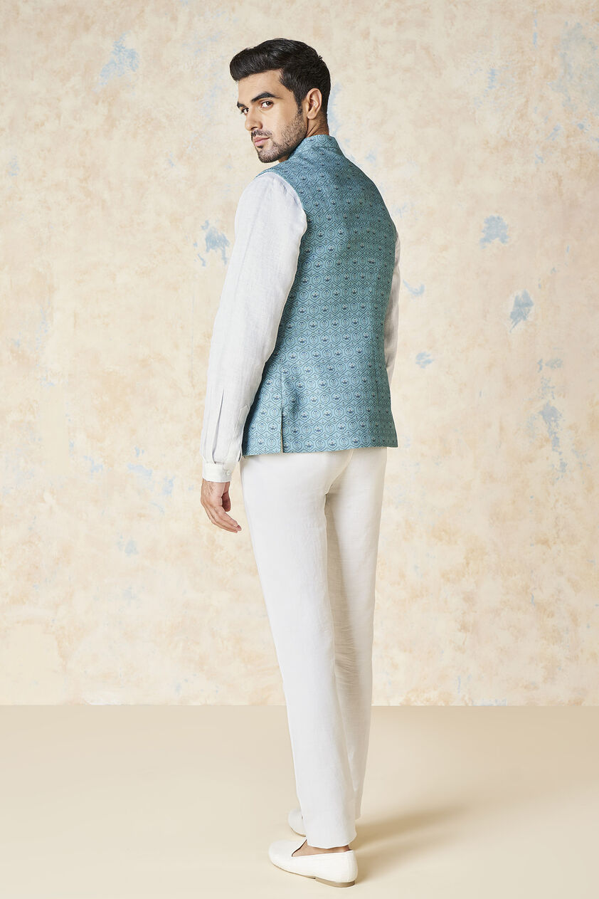 Nimay Nehru Jacket - Blue, Blue, image 2