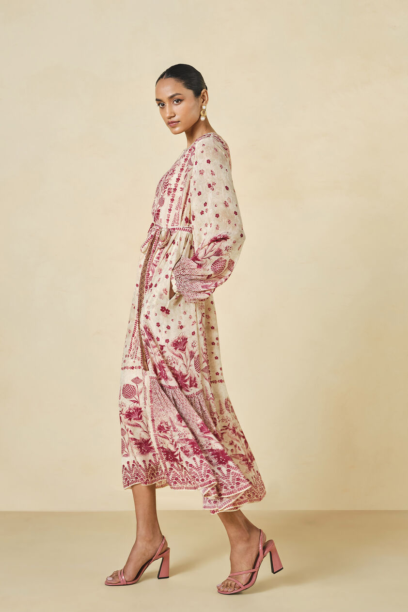 Stefanski Printed Dress - Cream, Cream, image 2