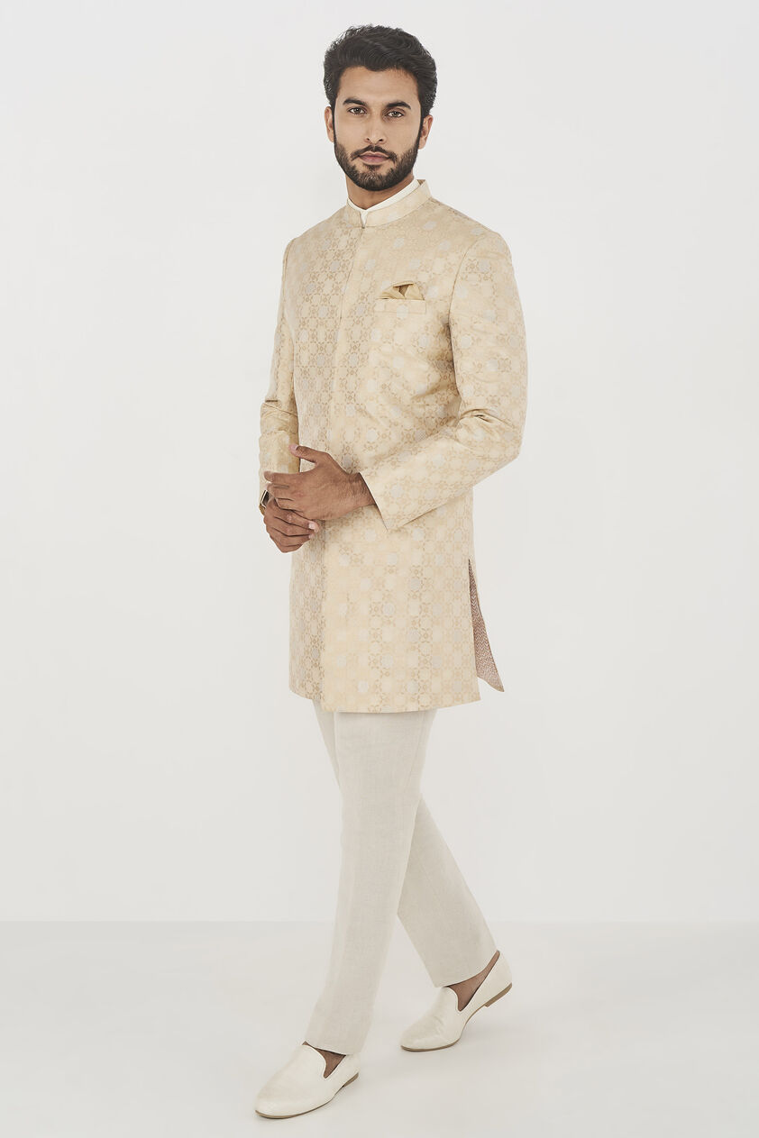 Agharr Sherwani - Gold, , image 2