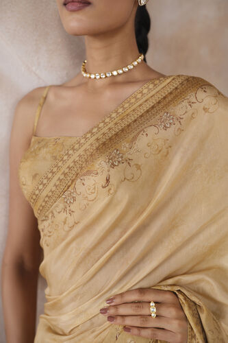Elyse Saree - Yellow, Yellow, image 4