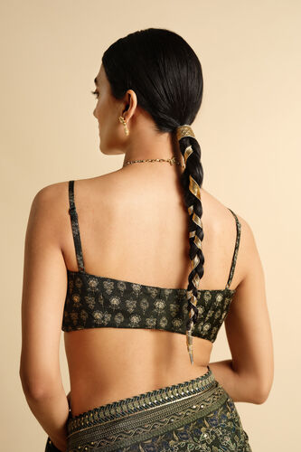 Apramiti Sequin Saree - Green, Green, image 6