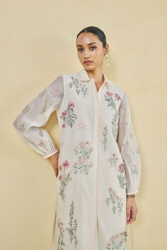 Rhapsody Embroidered Lyocell Coord - Ivory, Ivory, image 4