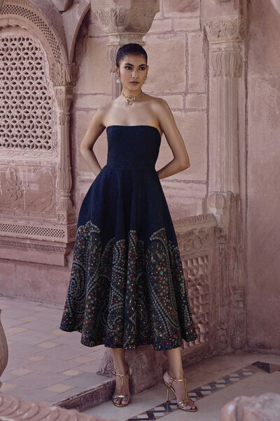 Ryka Silk Dress - Blue