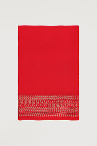 Ridah Benarasi Saree - Red, Red, image 5