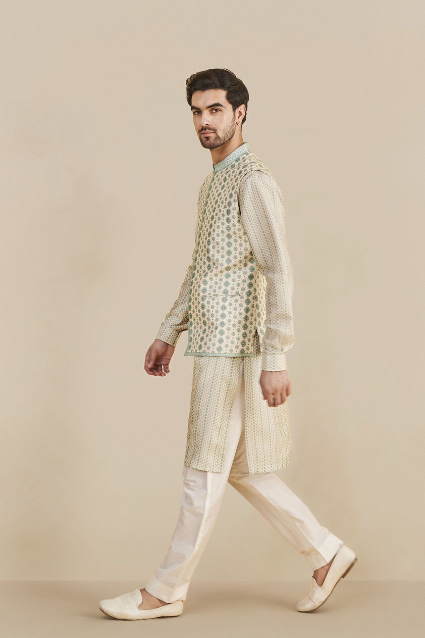 Off White Silk Trousers, Off White, image 2