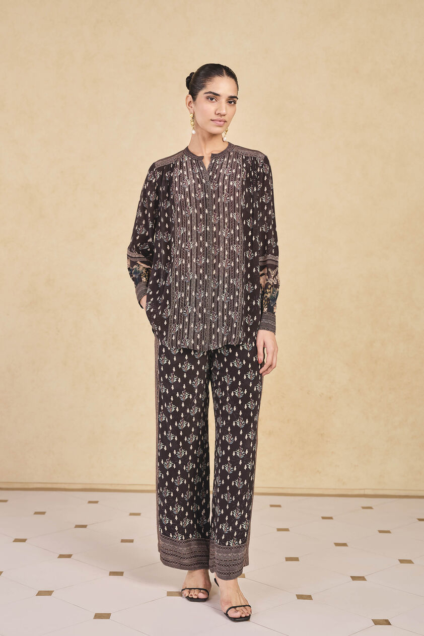 Audun Printed Co-ord Set - Black, Black, image 1