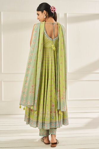3 - Sravya Anarkali Set – Lime, image 3