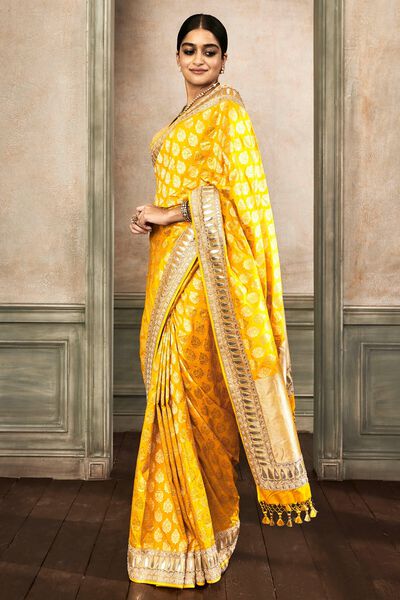 Raika Saree Set - Yellow