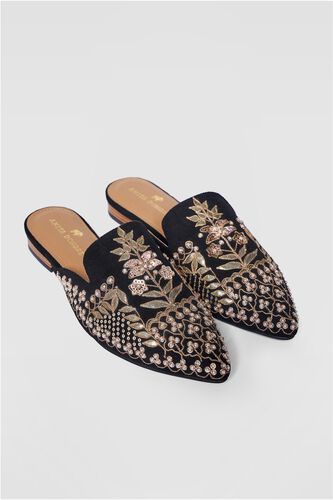 1 - Filigree Mules - Black, image 1