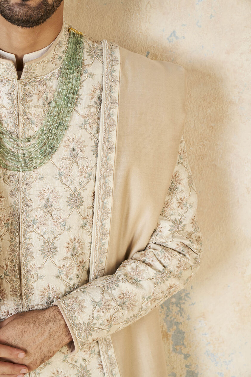 Svojas Silk Dupatta - Ivory, Ivory, image 1