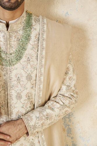 Svojas Silk Dupatta - Ivory, Ivory, image 1