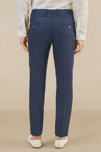 Navy Linen Trousers, Navy, image 3
