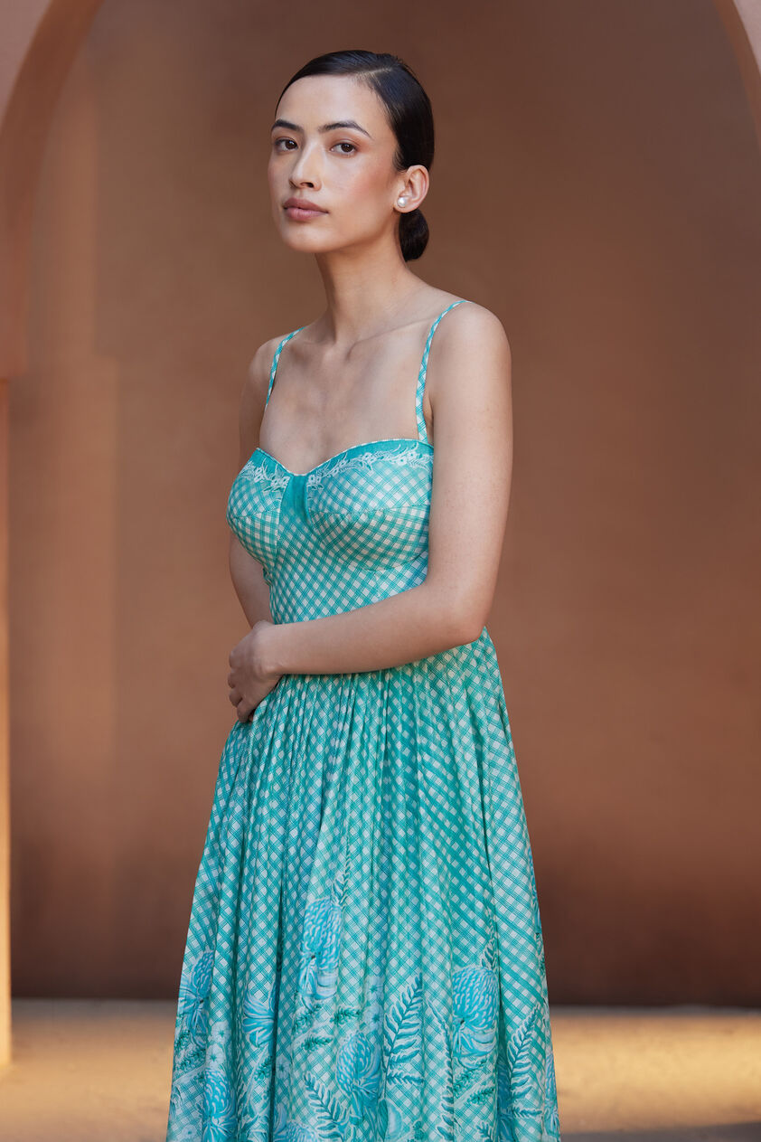 Anam Fit and Flare Dress  - Green, Green, image 4