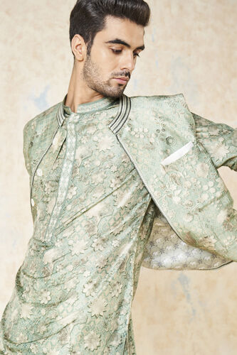 Bhramar Nehru Jacket - Sage, Sage, image 9