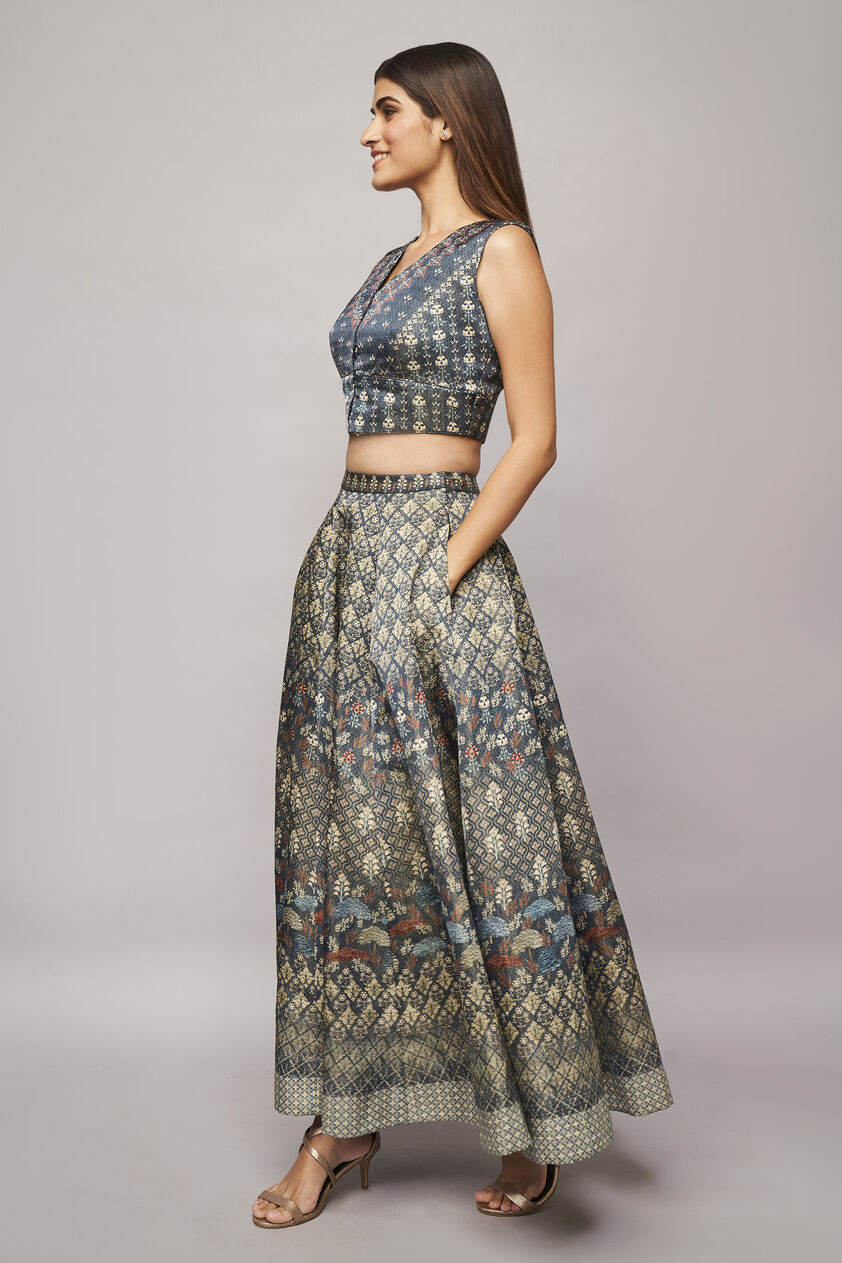 Amal Skirt Set - Grey, Grey, image 2