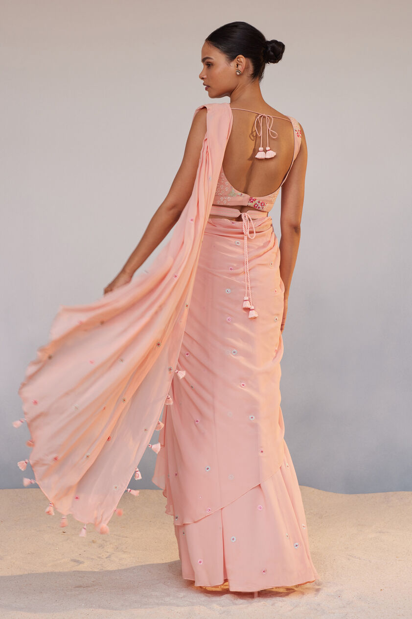 Asterope Saree - Pink, Pink, image 3
