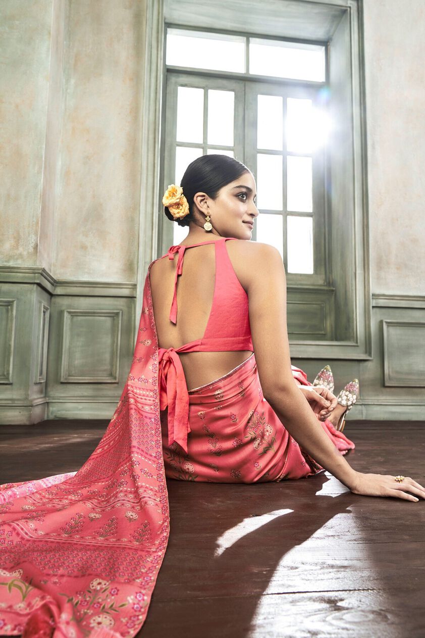 5 - Kanisa Saree Set &ndash; Pink, image 5