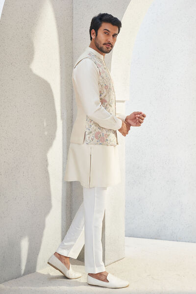 Nivan Nehru Jacket - Ivory