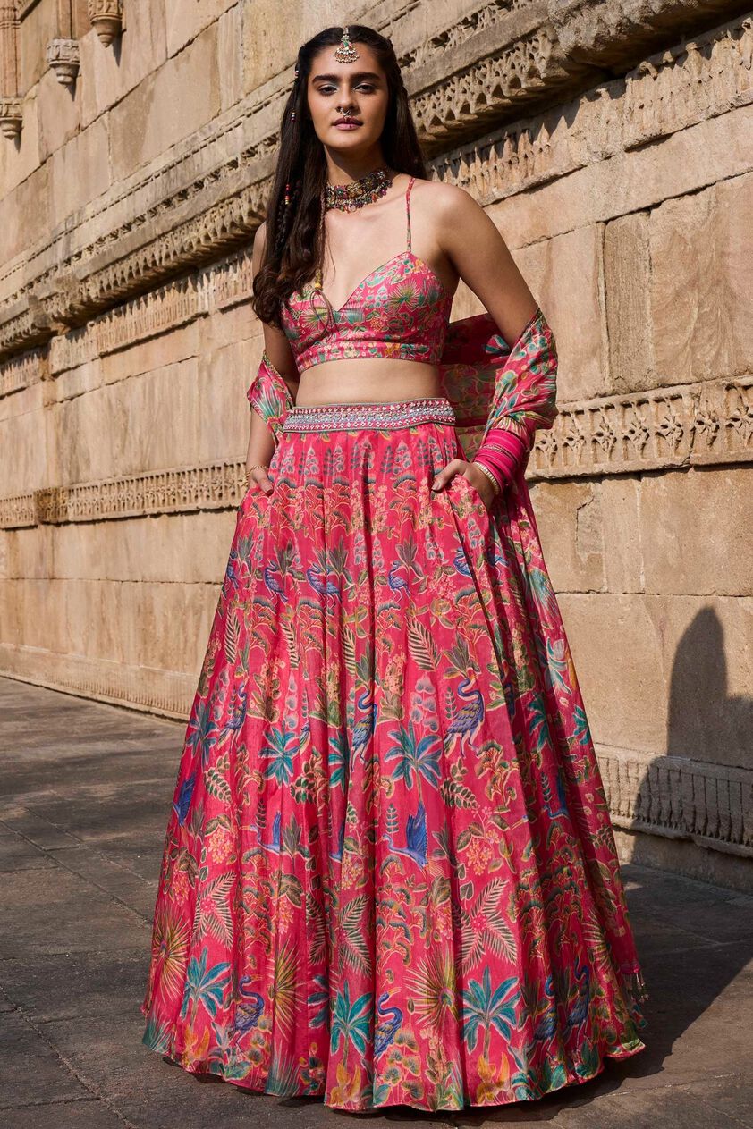 1 - Swan Song Lehenga Set - Pink, image 1