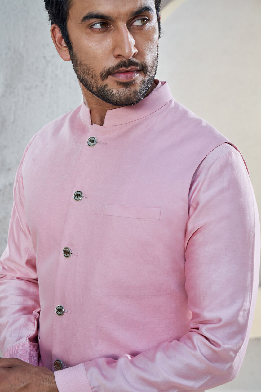Rayaan Nehru Jacket - Rosewood, Rosewood, image 6