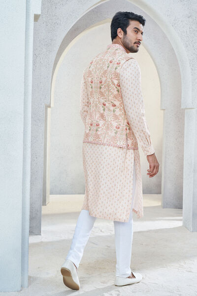 Aakesh Nehru Jacket - Salmon