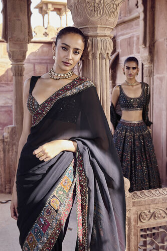 Anjana Saree - Black, Black, image 5