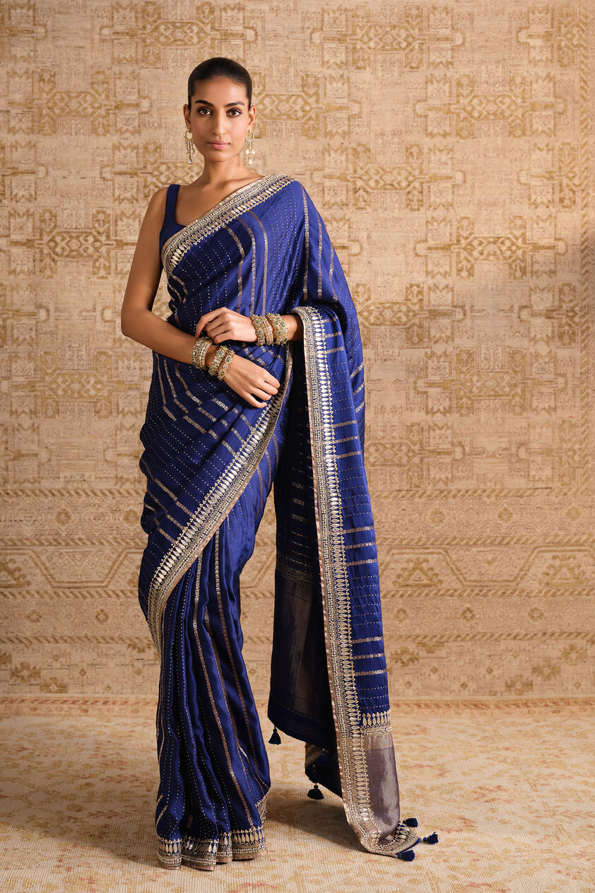 Drishika Handwoven Benarasi Silk Saree - Blue, Blue, image 1