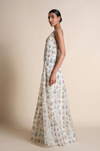 Sequoia Embroidered Silk Jacket Set - Ivory, Ivory, image 7